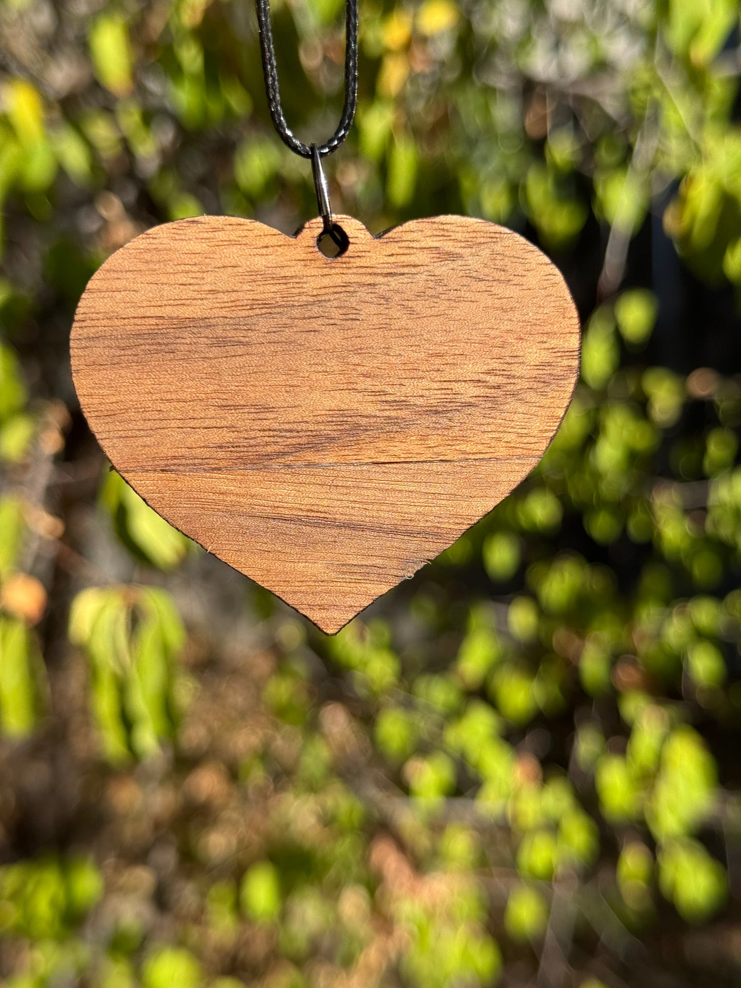 Large Walnut Heart Necklace